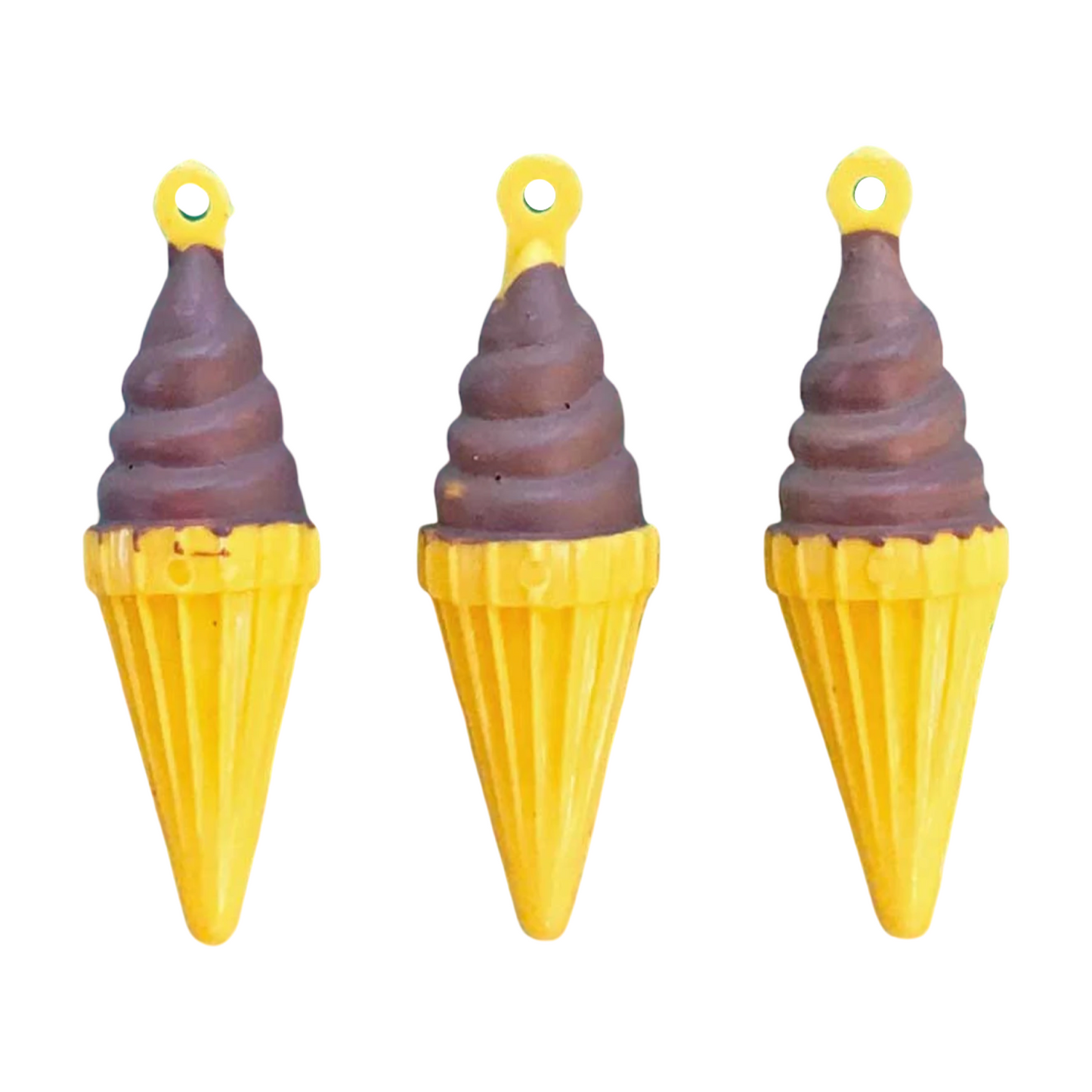 Chocolate Ice Cream Cone Charms (6)