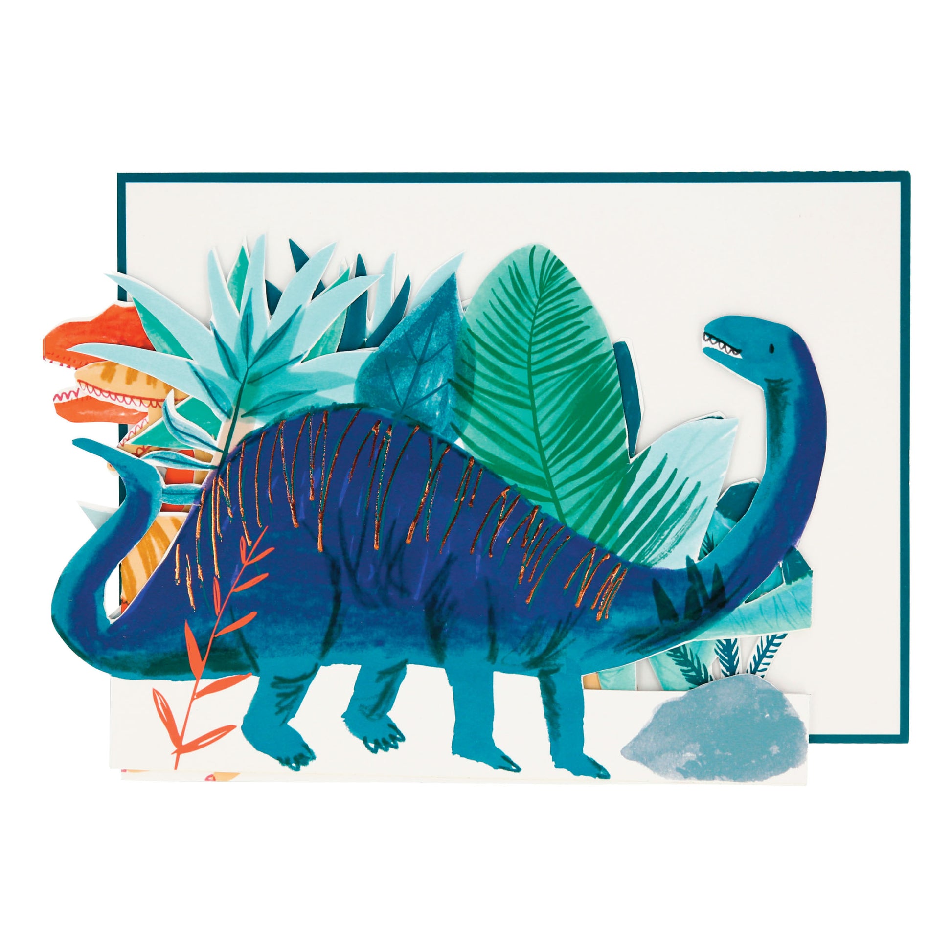 dinosaur concertina card front