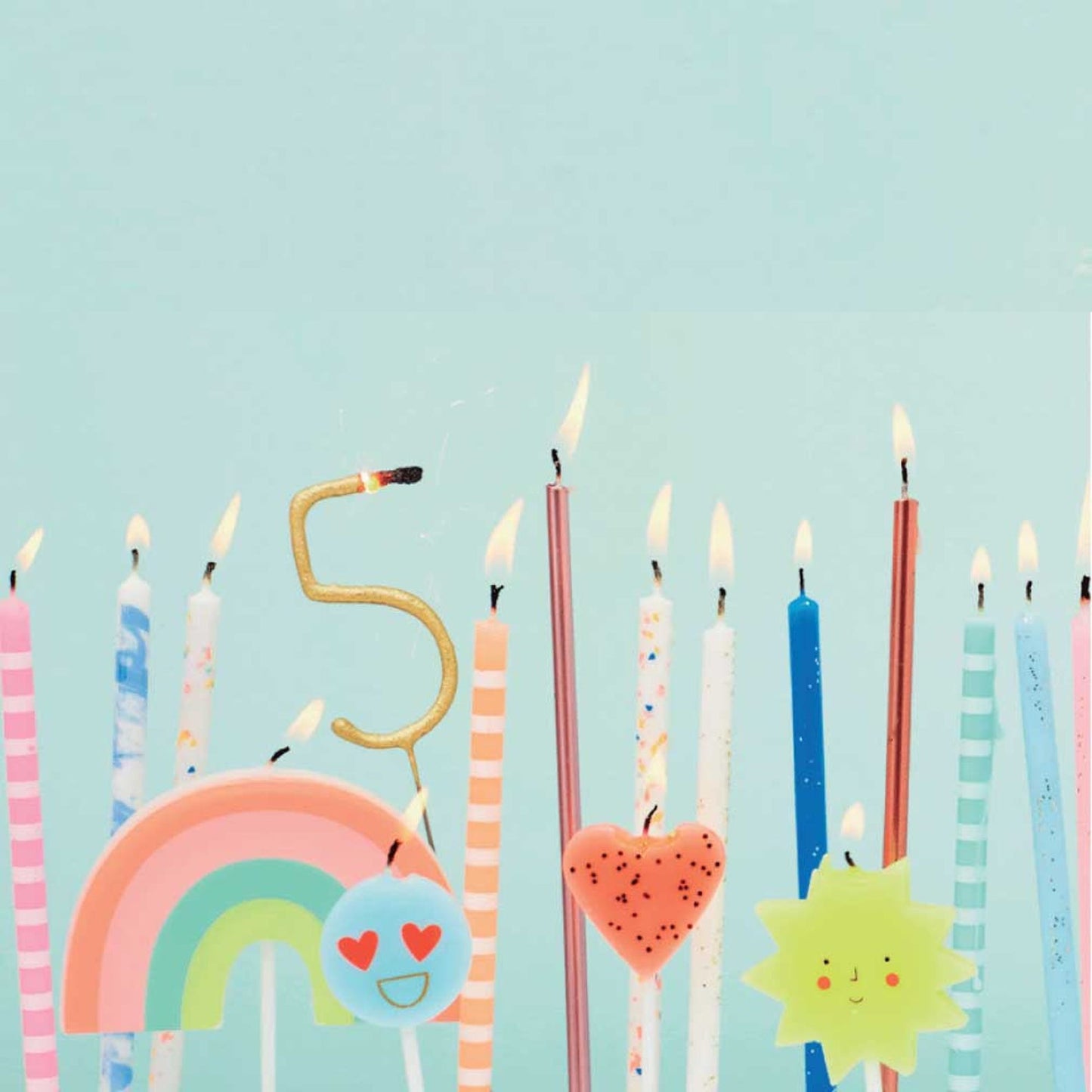 Pastel Rainbow Birthday Candle