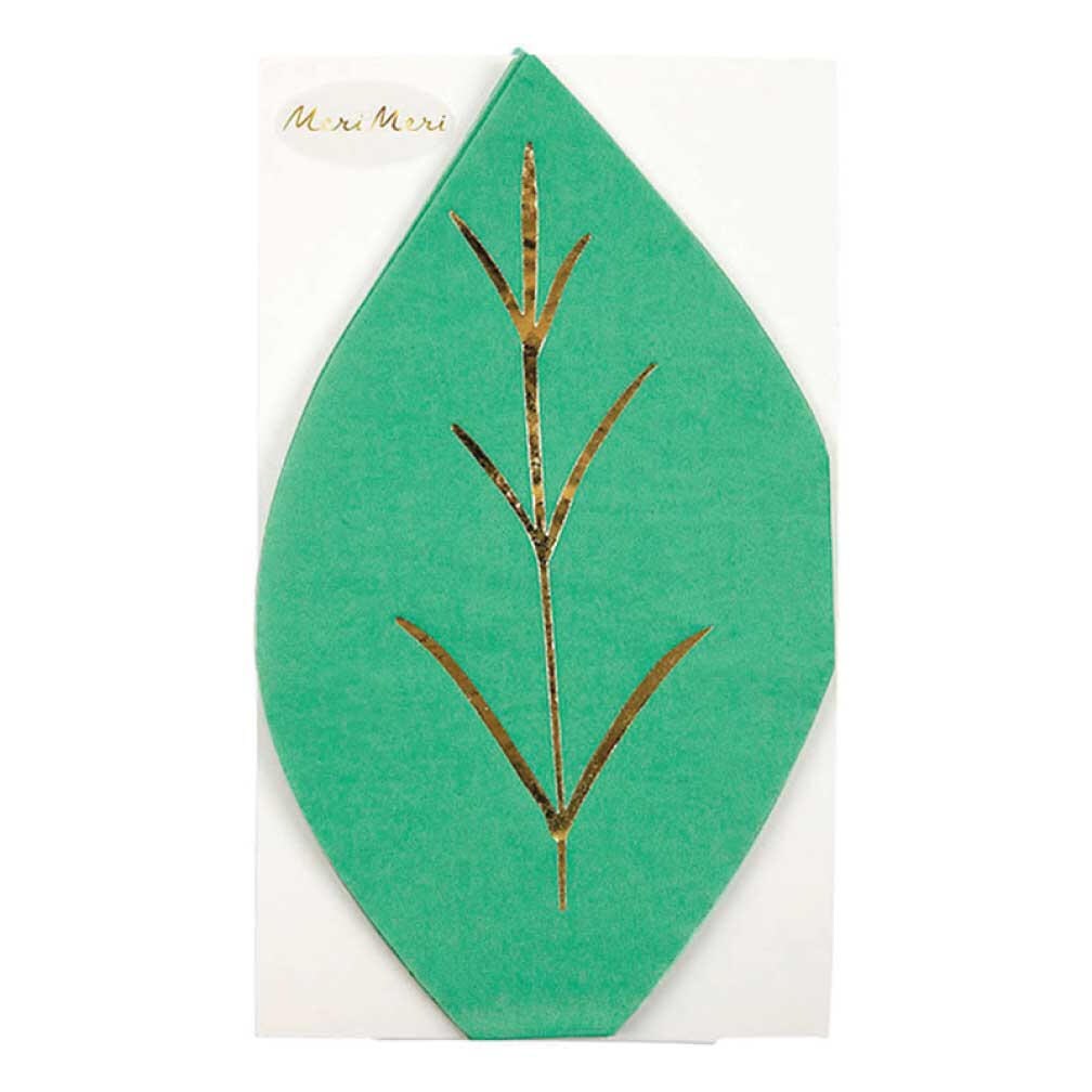 green leaf napkin package