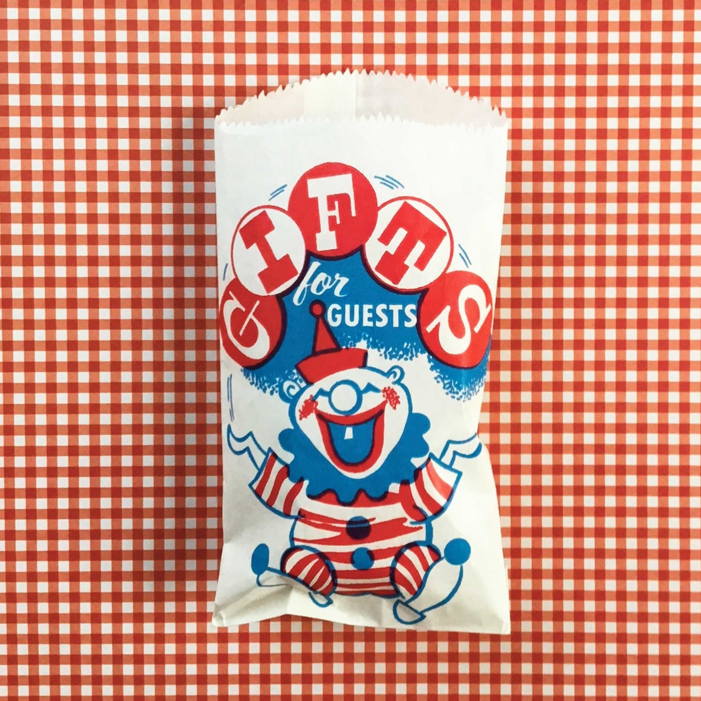 small gift bag with clown