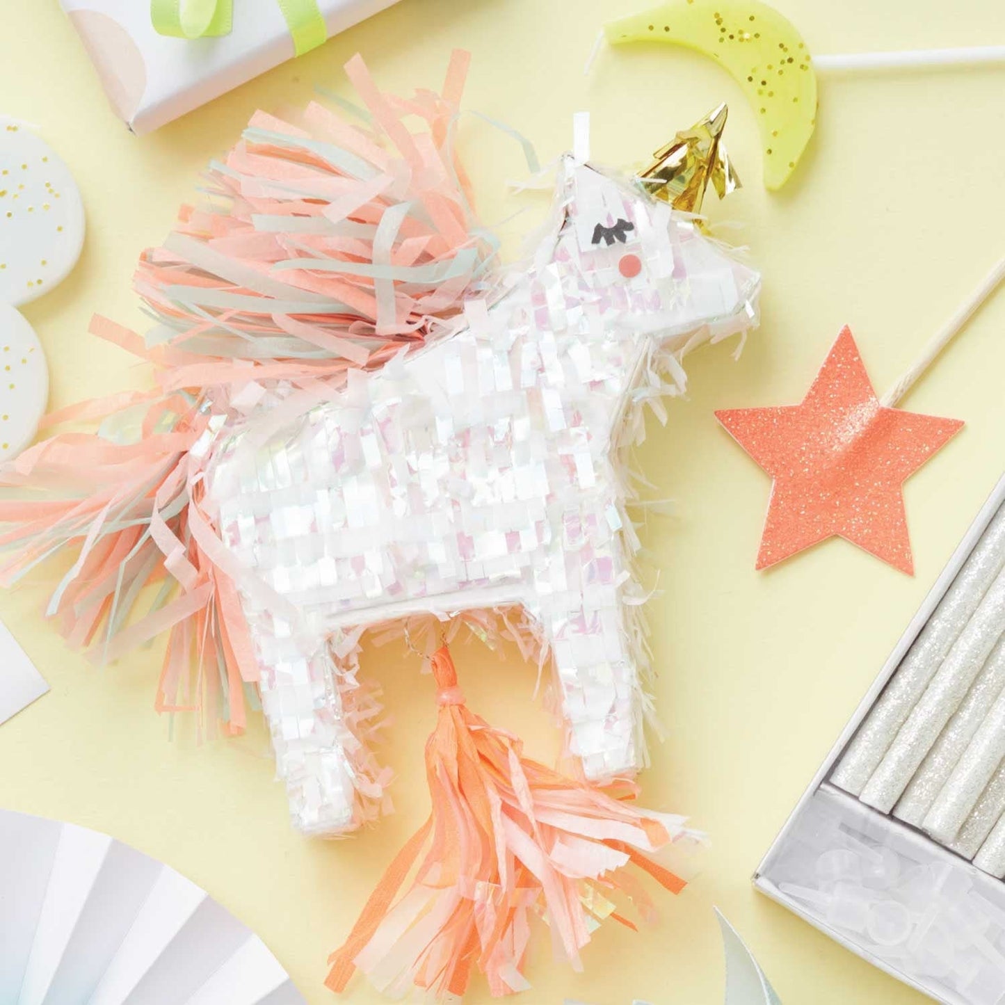 Unicorn Mini Piñata Favor Box