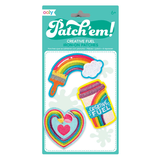 Rainbow Glitter Heart Patches