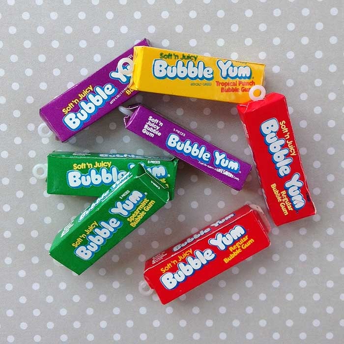 Vintage Bubble Yum Gumball Charms