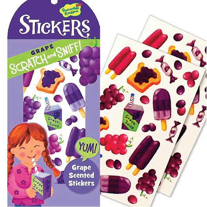 Grape Scratch and Sniff Stickers