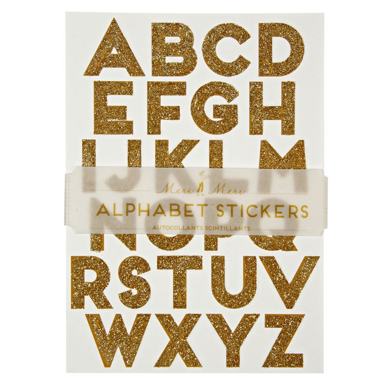 Gold Alphabet Stickers