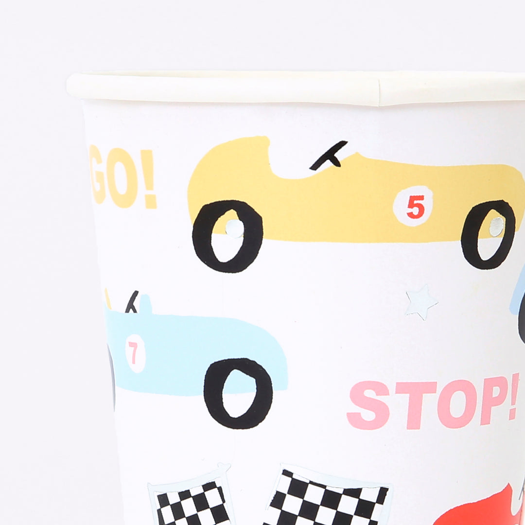 Race Car Paper Cups